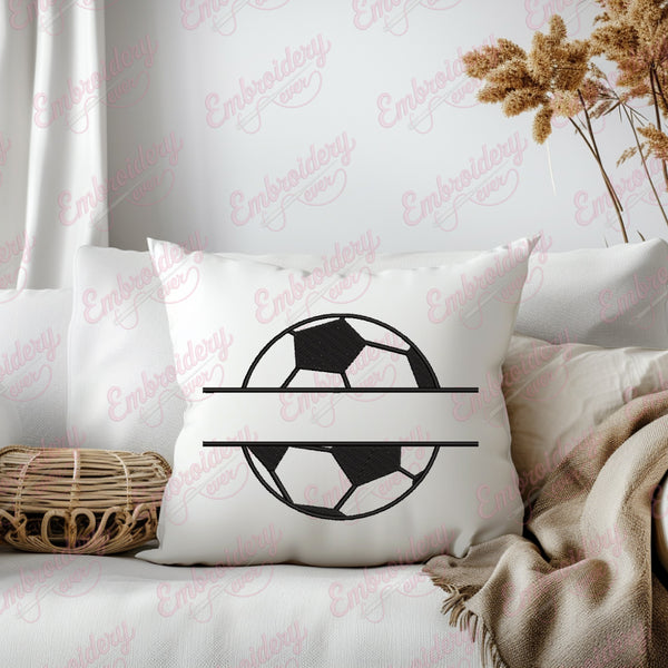 Soccer Ball Name Frame Embroidery Design