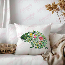 Colorful Botanical Gopher Embroidery Design