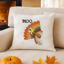 Turkey Moo Funny Thanksgiving Embroidery Design