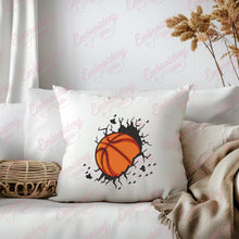 Basketball Breaking Wall Embroidery Design