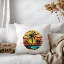Sunrise Over the Beach Patch Embroidery Design