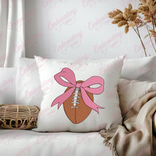 Bow American Football Embroidery Design