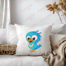 Cute Blue Cartoon Bird Embroidery Design