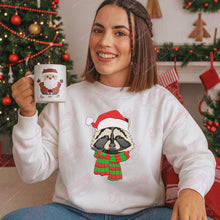 Christmas Raccoon Head Embroidery Design