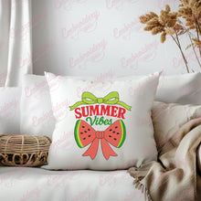 Summer Vibes Watermelon Bow Embroidery Design