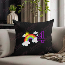 Rainbow Birthday Number 4 Embroidery Design