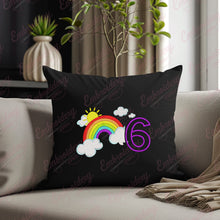 Rainbow Birthday Number 6 Embroidery Design