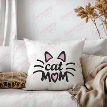 Cute Cat Mom Embroidery Design