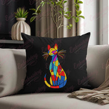 Colorful Kitten Cat Embroidery Design