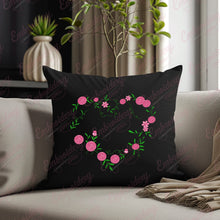Romantic Heart Flower Embroidery Design