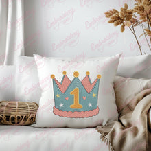 One Birthday Crown Embroidery Design