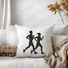Man Woman Jogging Embroidery Design