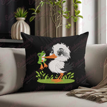 Stork Holding A Frog Embroidery Design