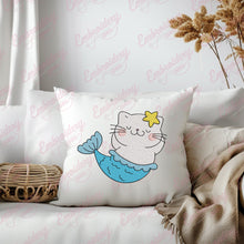 Mermaid Cat Embroidery Design