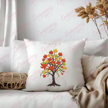 Maple Fall Tree Lovers Embroidery Design