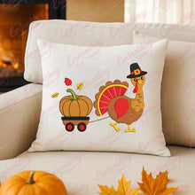 Pumpkin Express With Thanksgiving Turkey Embroidery Design