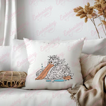 Funny Pelican Embroidery Design