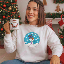 Christmas Snowman In A Snow Globe Embroidery Design