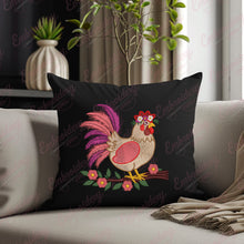 Rooster With Flower Crown Embroidery Design