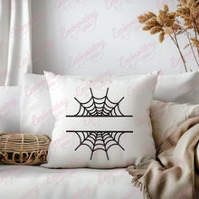 Spider Web Split Monogram Name Frame Embroidery Design