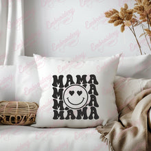 Mama Smiley Face Embroidery Design