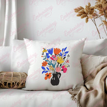 Diamond Dotz Decor Blue Vase Embroidery Design