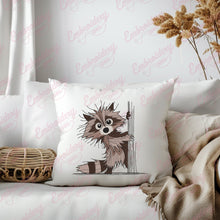 Peeking Raccoon Embroidery Design