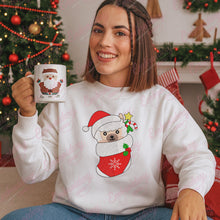 Christmas Llama In Stocking Embroidery Design