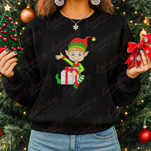 Happy Christmas Elf Embroidery Design