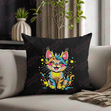 Colourful Artistic Cat Embroidery Design