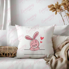 Cute Pink Bunny Embroidery Design