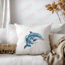 Jumping Cute Dolphin Embroidery Design