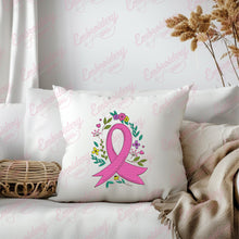 Floral Breast Cancer Awareness Embroidery Design