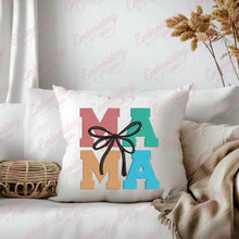 Mama With Bow Embroidery Design