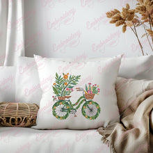 Blooming Bicycle Embroidery Design