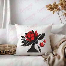 Floral Girl Face Embroidery Design