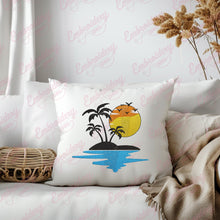 Summer Palm Tree Embroidery Design