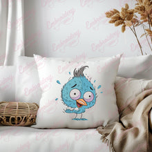 Crazy Fluffy Blue Bird Embroidery Design