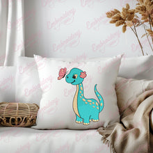 Dinosaur with Butterfly Embroidery Design