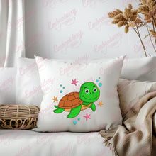 Cartoon Sea Turtle Embroidery Design
