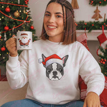 Christmas Boston Terrier Embroidery Design