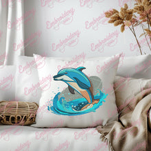 Cartoon Sea Dolphin Embroidery Fun and Easy Stitch Design