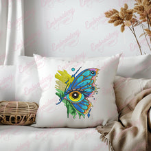 Eye with Butterfly Embroidery Design