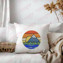 Mountain Landscape Embroidery Design