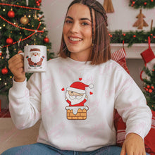 Santa in Chimney Christmas Embroidery Design