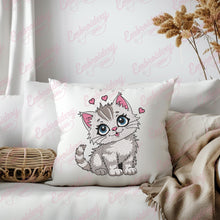 Cartoon Pussy Cat Embroidery Design