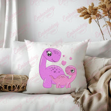 Pink Dinosaur Embroidery Design