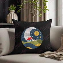 Moon Night Cottage Embroidery Design