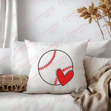 Baseball Heart Embroidery Design