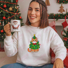 Christmas Cat Tree Embroidery Design